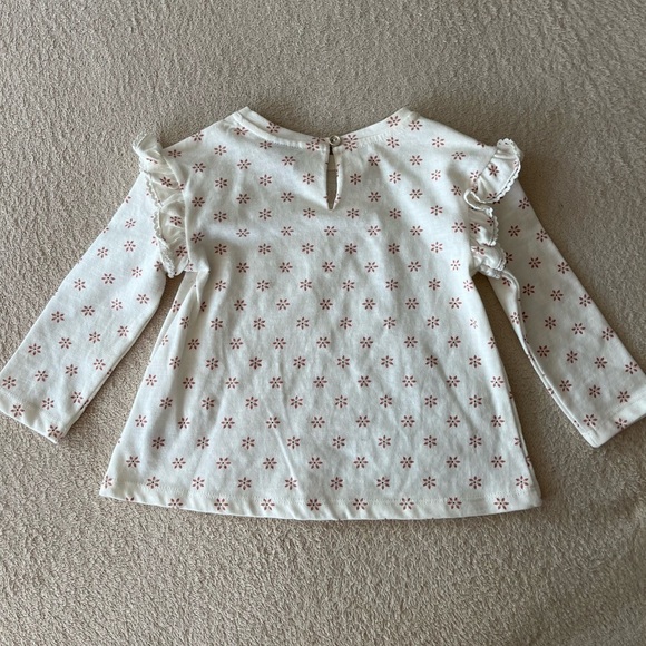 Aspen Kids Ruffle Shoulder Long Sleeve Top 24M - Picture 6 of 8